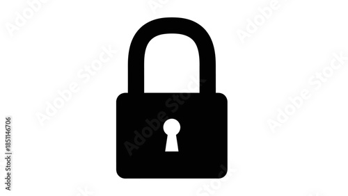 Black padlock icon symbolizing security and protection.