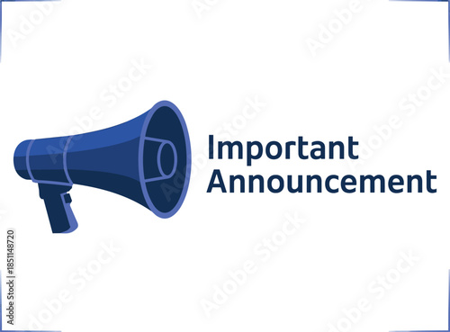 Megaphone Important Announcement Message Vector