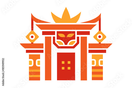 Intricate Traditional Chinese Spirit Wall (Jiubing) for Cultural and Aesthetic Design