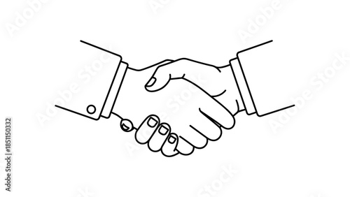 Handshake Illustration of Two People Agreeing.