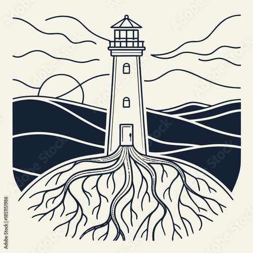 Lighthouse with deep roots