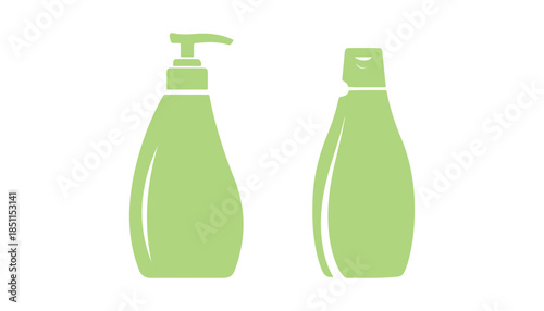 vector design template for a shampoo icon that’s simple and modern
