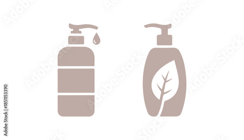 simple and modern shampoo icon vector design template
