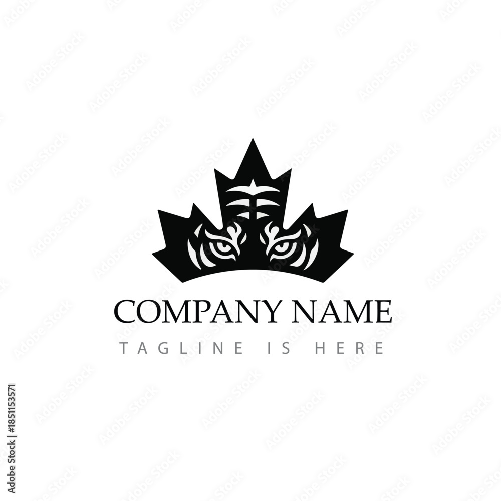 Obraz premium Leaf maple tiger face logo