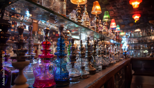 Wallpaper Mural Shisha bar with many shishas. Torontodigital.ca