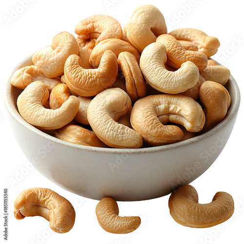 Roasted cashews in a bowl food photography