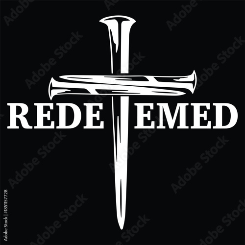 Redeemed Cross Nails Christian Symbol Icon