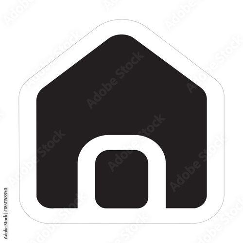Illustration vector of Minimalist Home Icon | Glyph Icon
