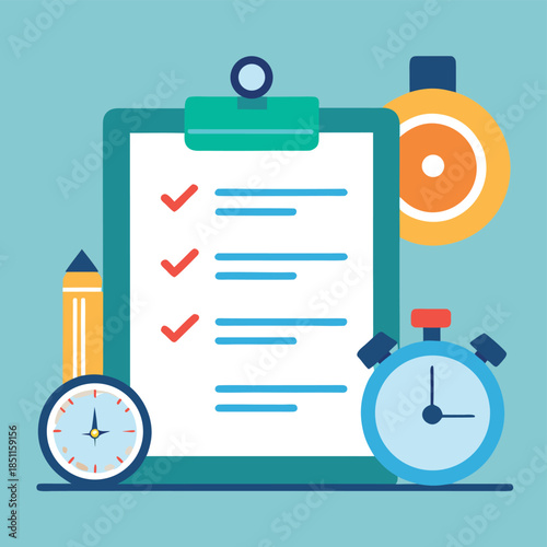 Simple illustration: a clipboard displaying a checkmark, conveying successful task completion, agreement, and confirmation on a plain background.