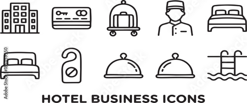set of hotel icons
