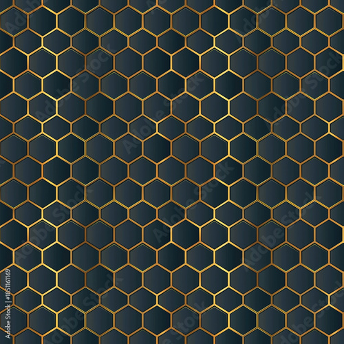 seamless honeycomb pattern on black 