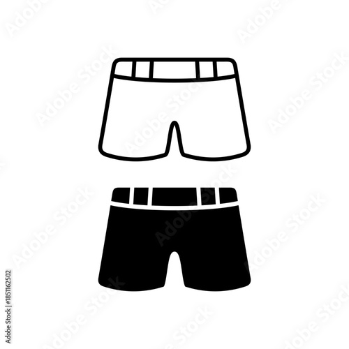 Boxer underpants icons set logo template design illustration