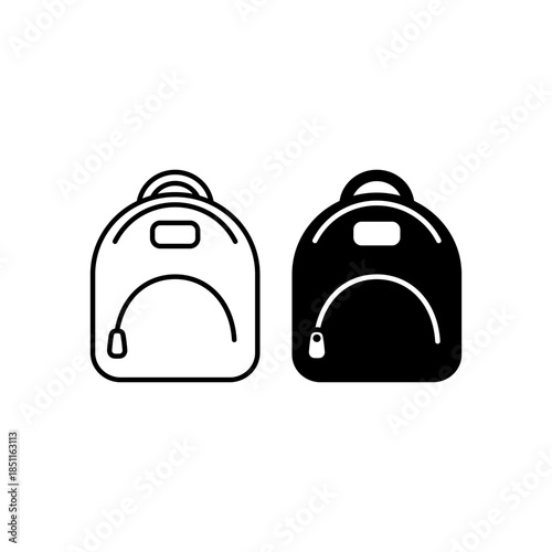 Bag pack vector illustration icons set