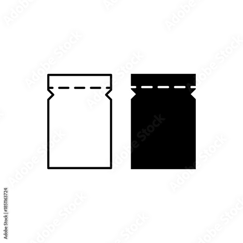 Zip bag icons set logo template design illustration