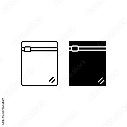 Zip bag icons set logo template design illustration