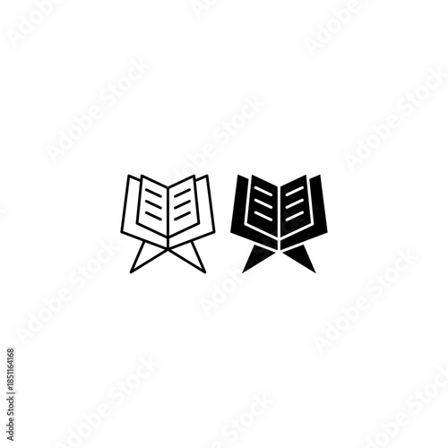 Al quran icons set logo template design illustration