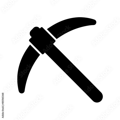 scythe icon black silhouette vector illustration on transparent background