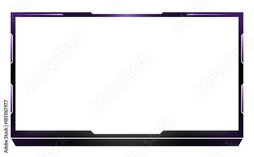 Foto Purple transparent web cam overlay for streamers