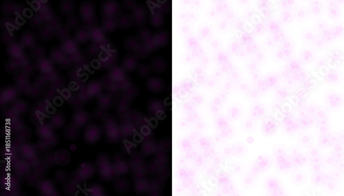 Purple bokeh light sparkles element in PNG style with dual dark and light background preview. Decorative PSD texture for luxury branding, celebration posters, and magical effects.