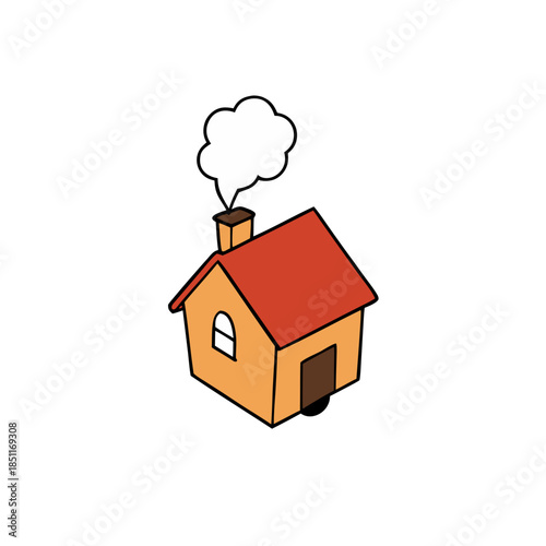 house on a white background
