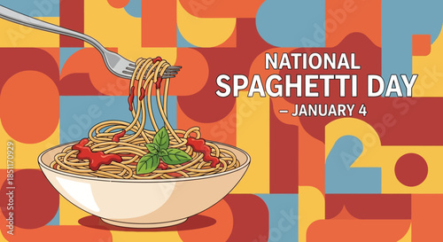 National Spaghetti Day Celebration with Delicious Pasta Dish.