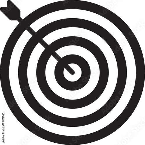 Archery target goal achievement icon