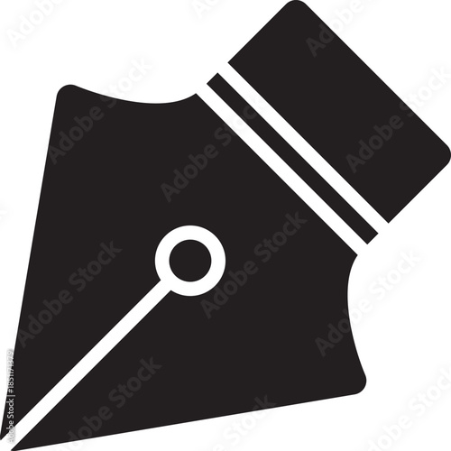 Calligraphy pen nib design icon