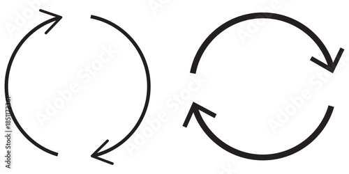 Recurring icon vector design. icon doodle hand drawn.