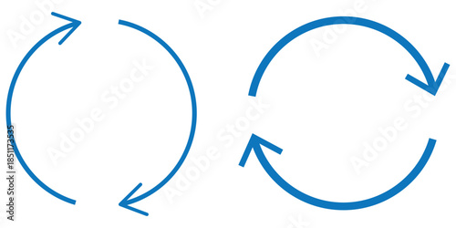 Recurring icon vector design. icon doodle hand drawn.