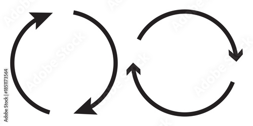 Recurring icon vector design. icon doodle hand drawn.