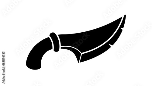 vector illustration of an old fishing rod