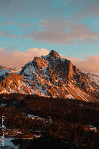 sunset over the mountains