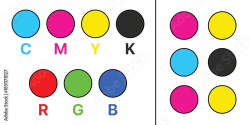 CMYK color paled Vector Illustration