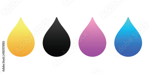 colorful drop vector, minimalist drop vector