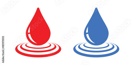 colorful drop vector, minimalist drop vector