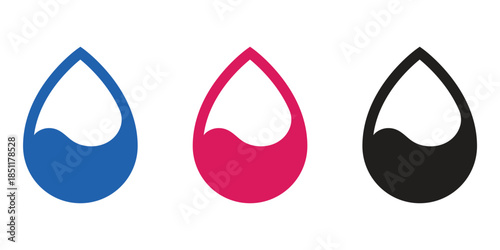 colorful drop vector, minimalist drop vector