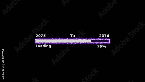 Photos Loading 100 percent complete progress bar digital interface technology modern design white color 4k illustration