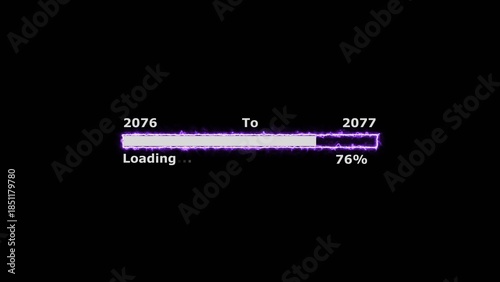 Tableau sur toile Loading 100 percent complete progress bar digital interface technology modern design white color 4k illustration