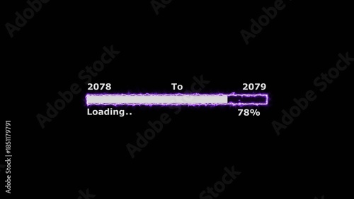 Fotografía Loading 100 percent complete progress bar digital interface technology modern design white color 4k illustration