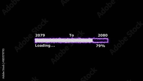 Fotografía Loading 100 percent complete progress bar digital interface technology modern design white color 4k illustration