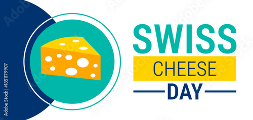 Swiss Cheese Day Geometric shape pattern background, banner, card or poster design template is observed every year during January, to raise awareness about the mission. Vector illustration.