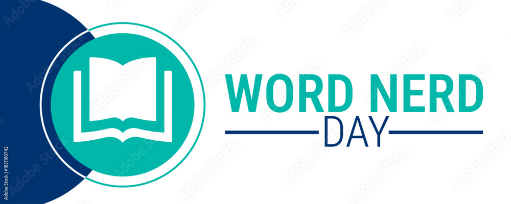 Φωτογραφία Word Nerd Day background, banner, card or poster design template is observed every year during January, to raise awareness about the mission