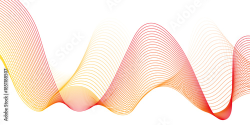 Abstract vector wave line template. swoosh speed line music and science technology vector flow background . Wave Swirl, frequency sound wave, twisted curve .	
