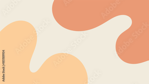 abstract background with flowing organic shapes in warm terracotta and beige colors, modern design