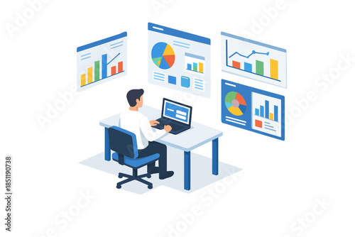 Análisis de datos en oficina
