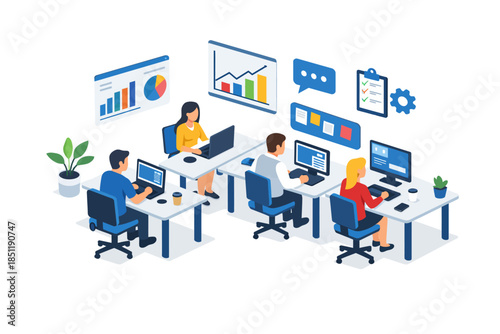 Oficina digital moderna y colaborativa