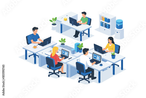 Espacio de trabajo compartido moderno