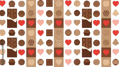 Delicious Chocolate Patterns Vector for Sweet Treats and Valentine's Day Designs
