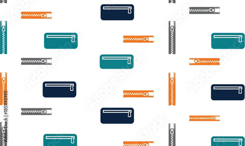 Colorful Zip Wallet Vector Pattern for Stylish Accessories and Fashion Design