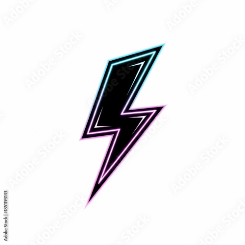 Free Download Neon Gradient Lightning Bolt Icon perfect for website icon, app graphic, social media post, music cover art, gaming asset, t-shirt design, logo element, poster, - GFXLoad